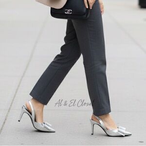 Worthington “Michael” Silver Slingback Heels Vegan Pumps Size 9.5M New With Tag